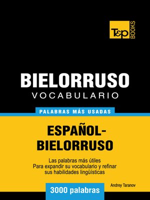 cover image of Vocabulario Español-Bielorruso